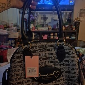 Juicy Couture Black and White Satchel
